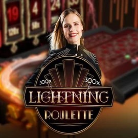 Lightning Roulette online game logo by Evolution on wildrobincasinos.es