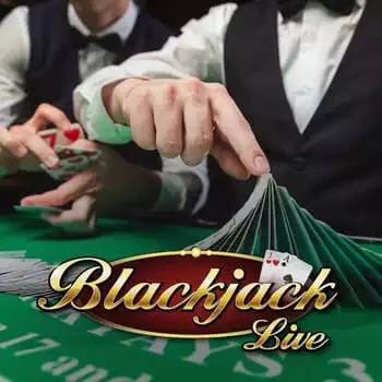 Live Blackjack slot logo by Evolution at Wild Robin Casino